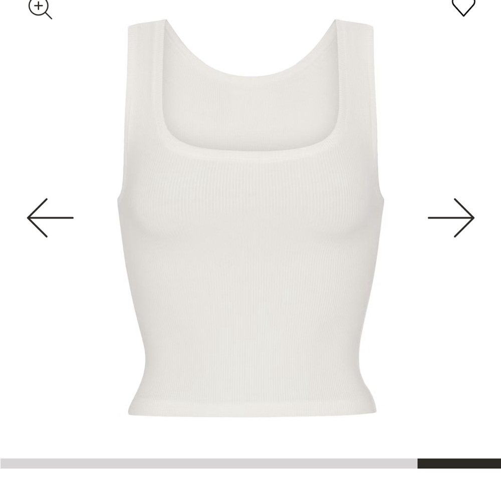 SKIMS Grey Ribbed Scoopneck Tank - Picture 3 of 5
